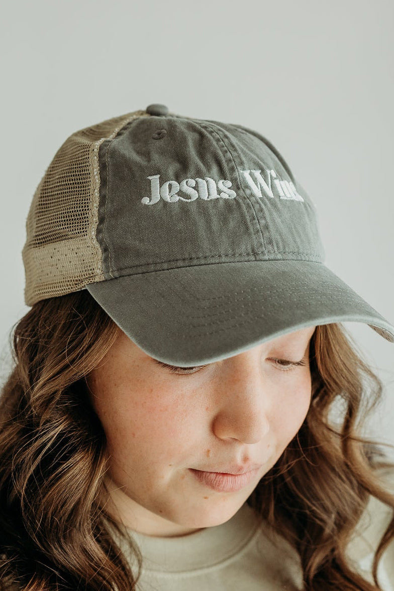 Jesus Wins Embroidered Cap