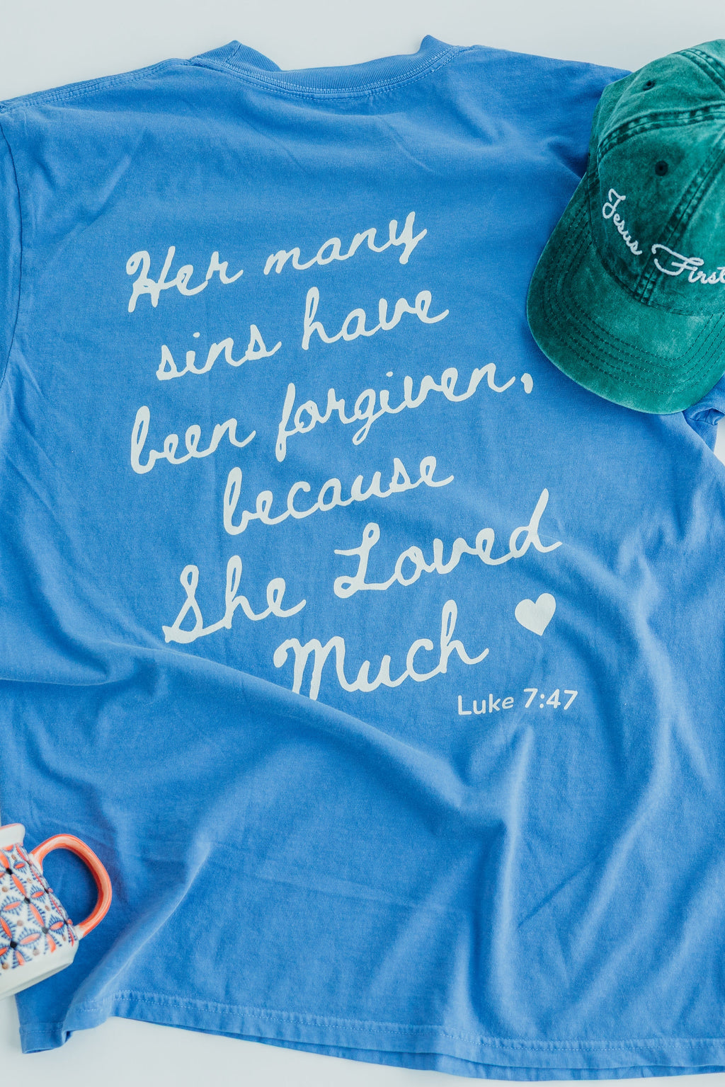 She Loved Much T-Shirt - Blue
