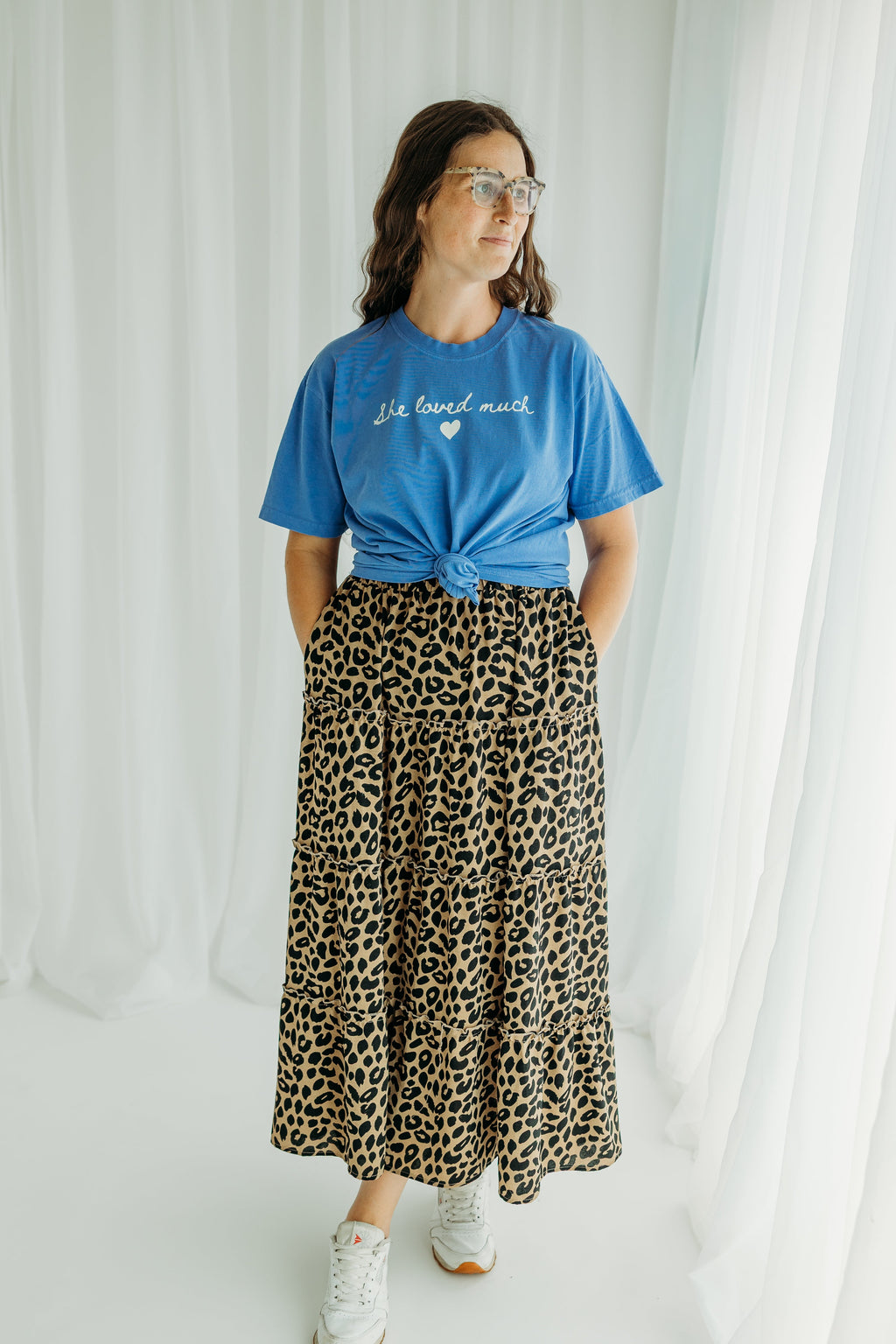 She Loved Much T-Shirt - Blue