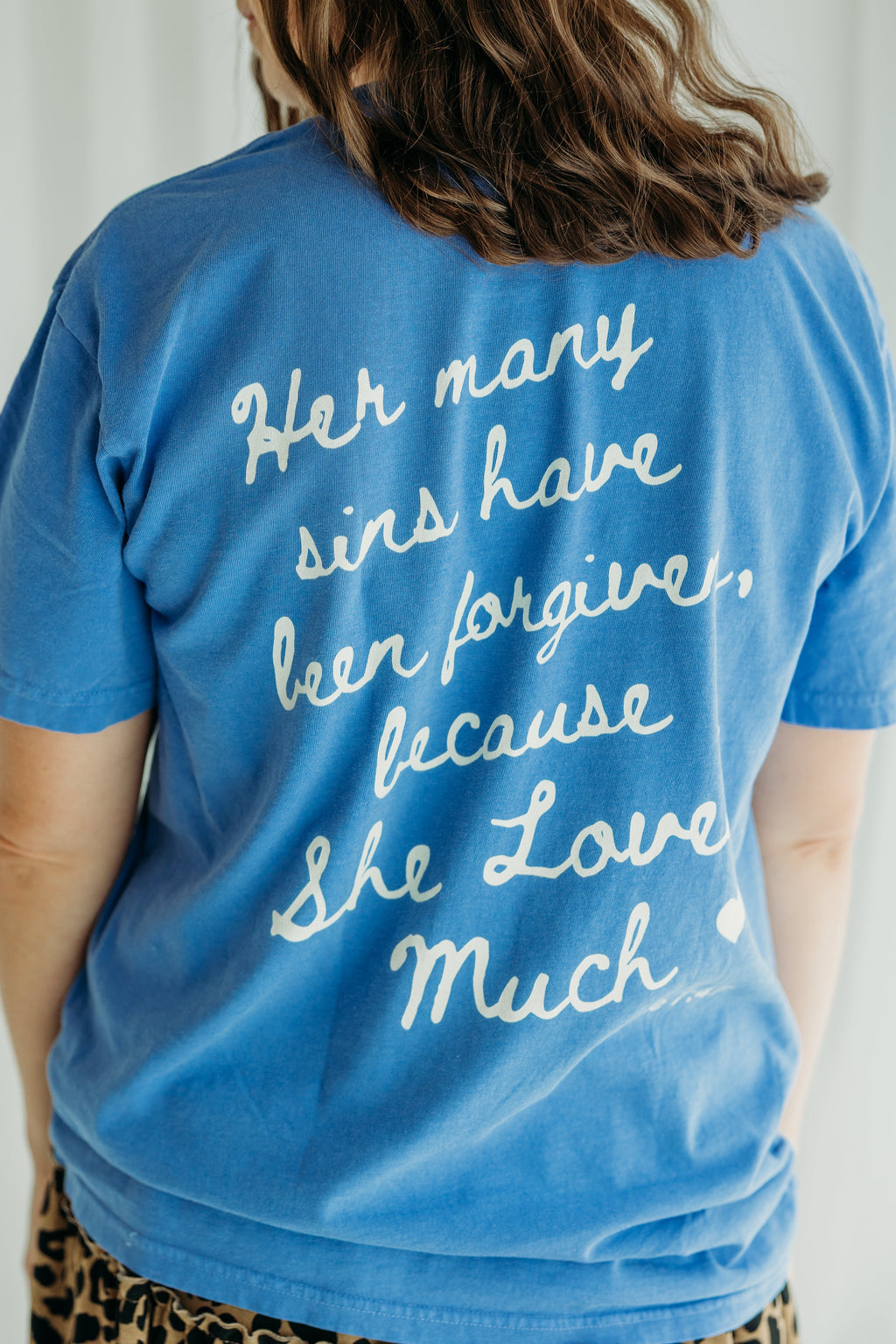 She Loved Much T-Shirt - Blue