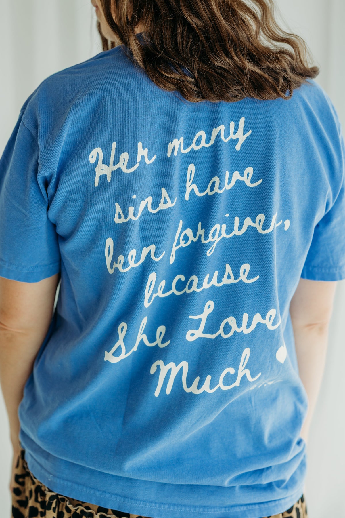 She Loved Much T-Shirt - Blue