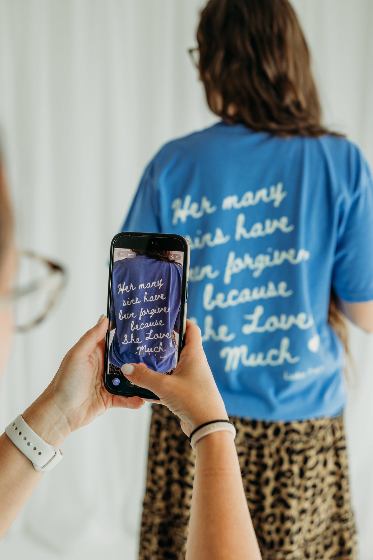 She Loved Much T-Shirt - Blue