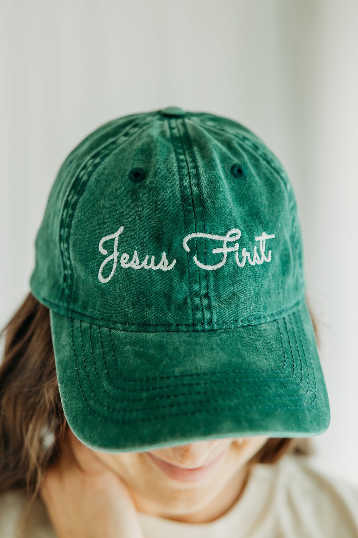 Jesus First Embroidered Cap