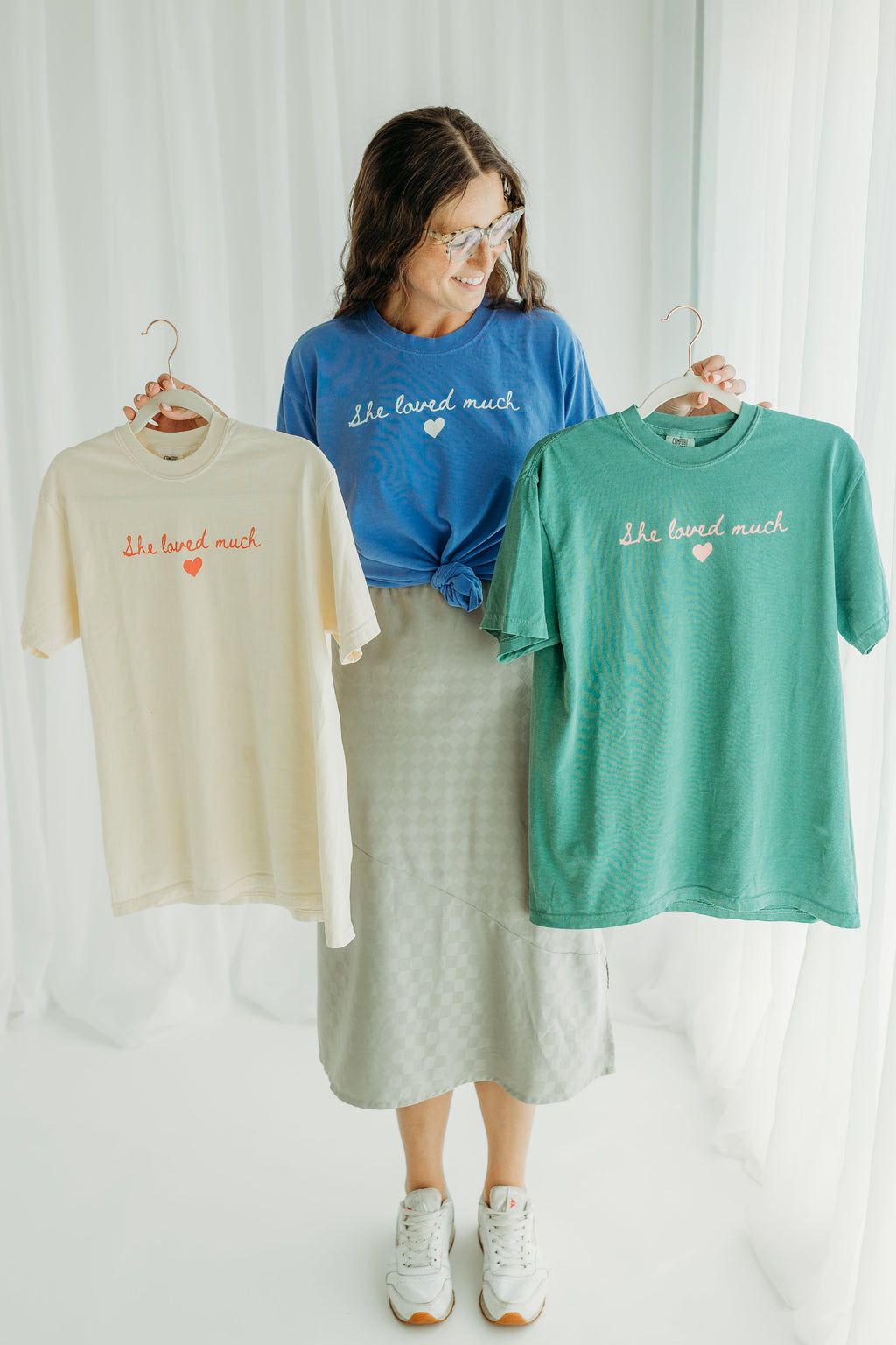 She Loved Much T-Shirt - Light Green