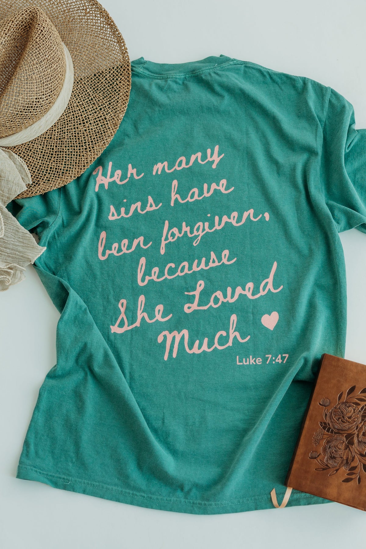 She Loved Much T-Shirt - Light Green