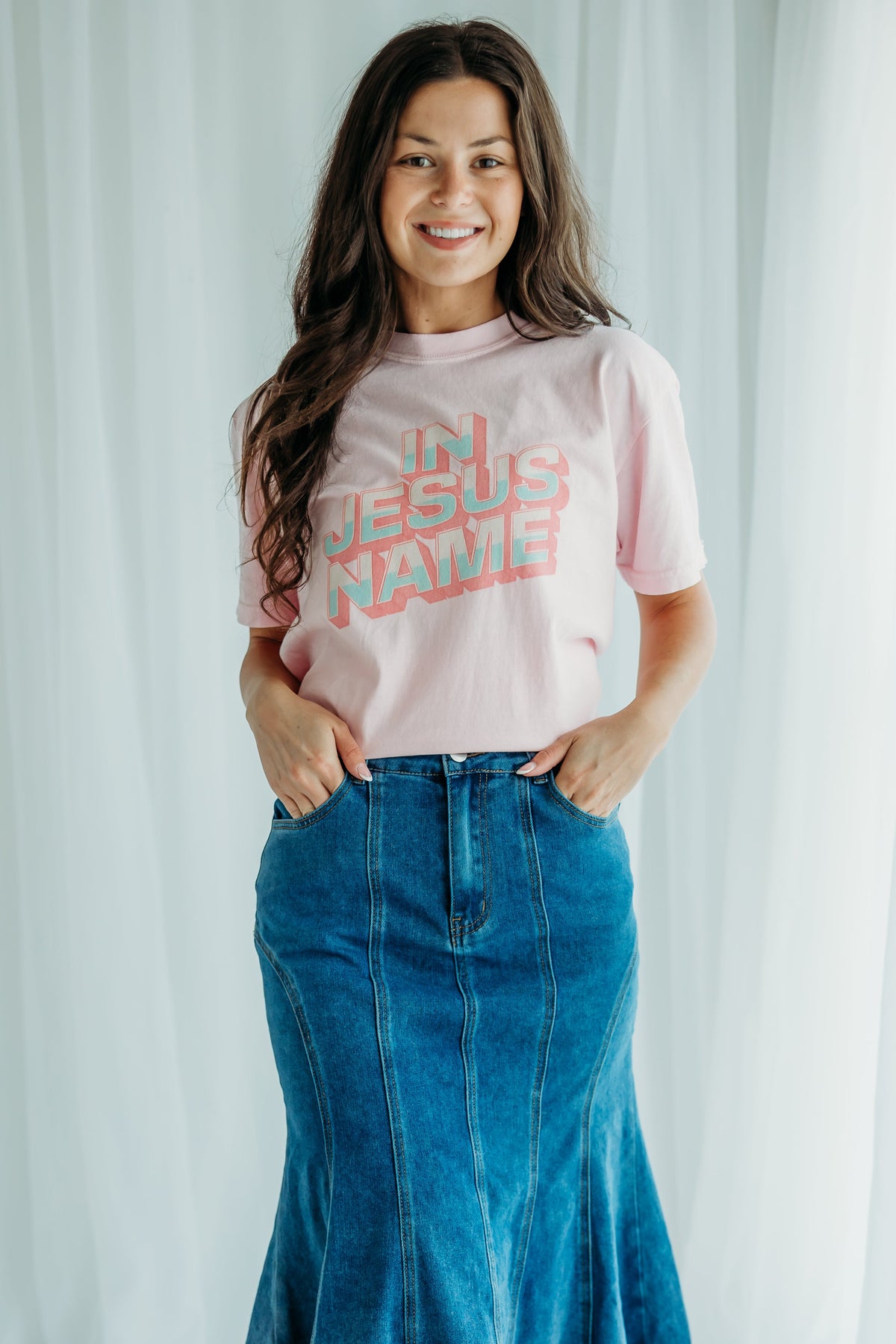In Jesus Name T-Shirt - Blossom