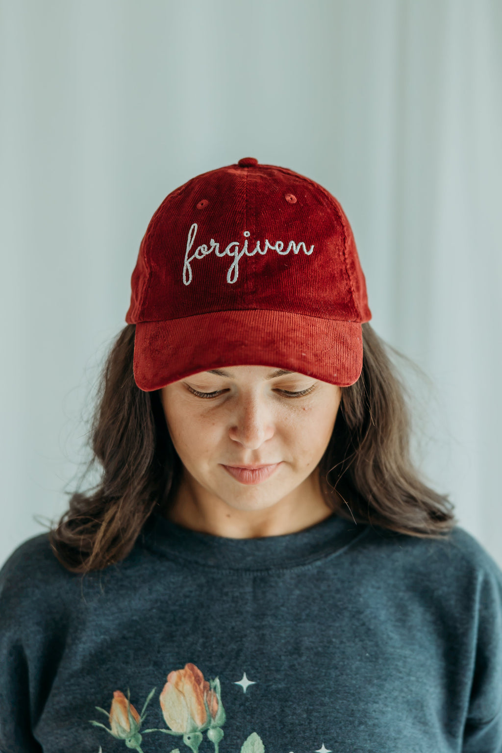 Forgiven Embroidered Corduroy Cap
