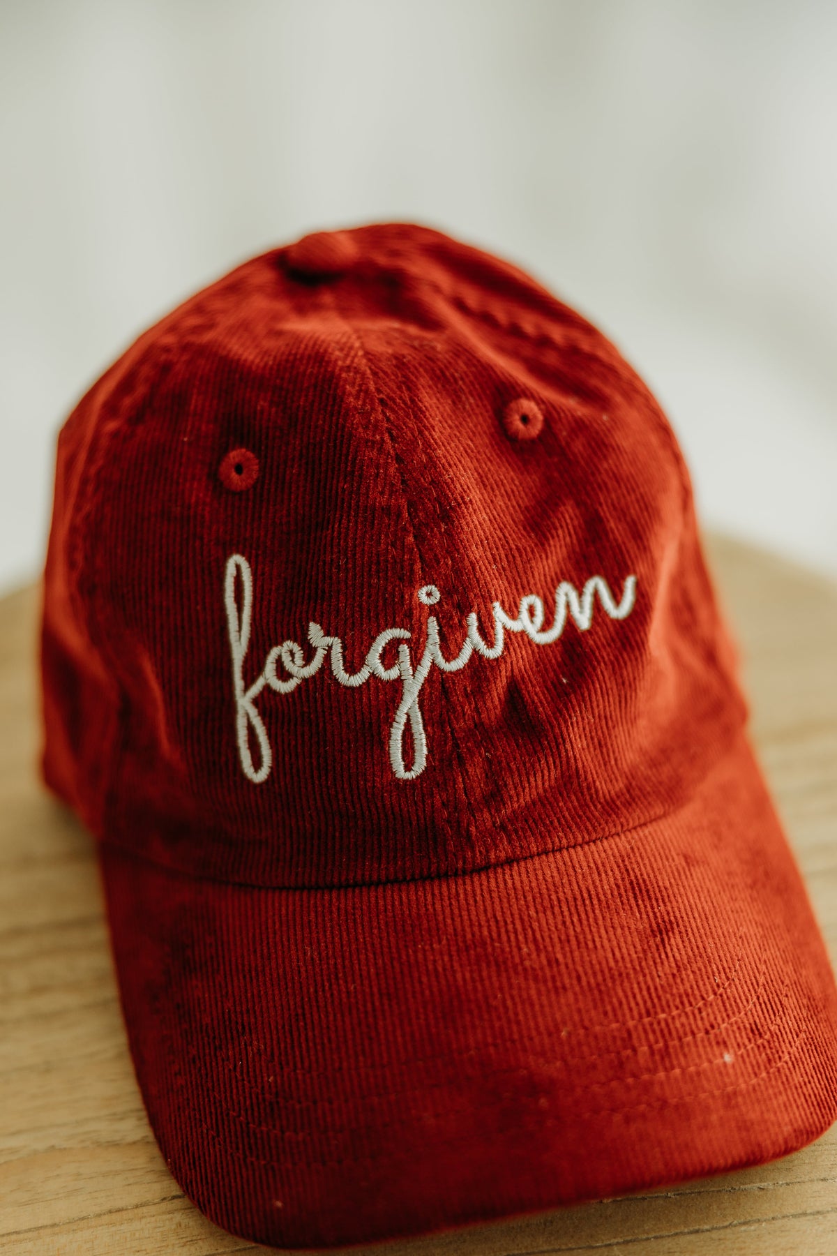 Forgiven Embroidered Corduroy Cap