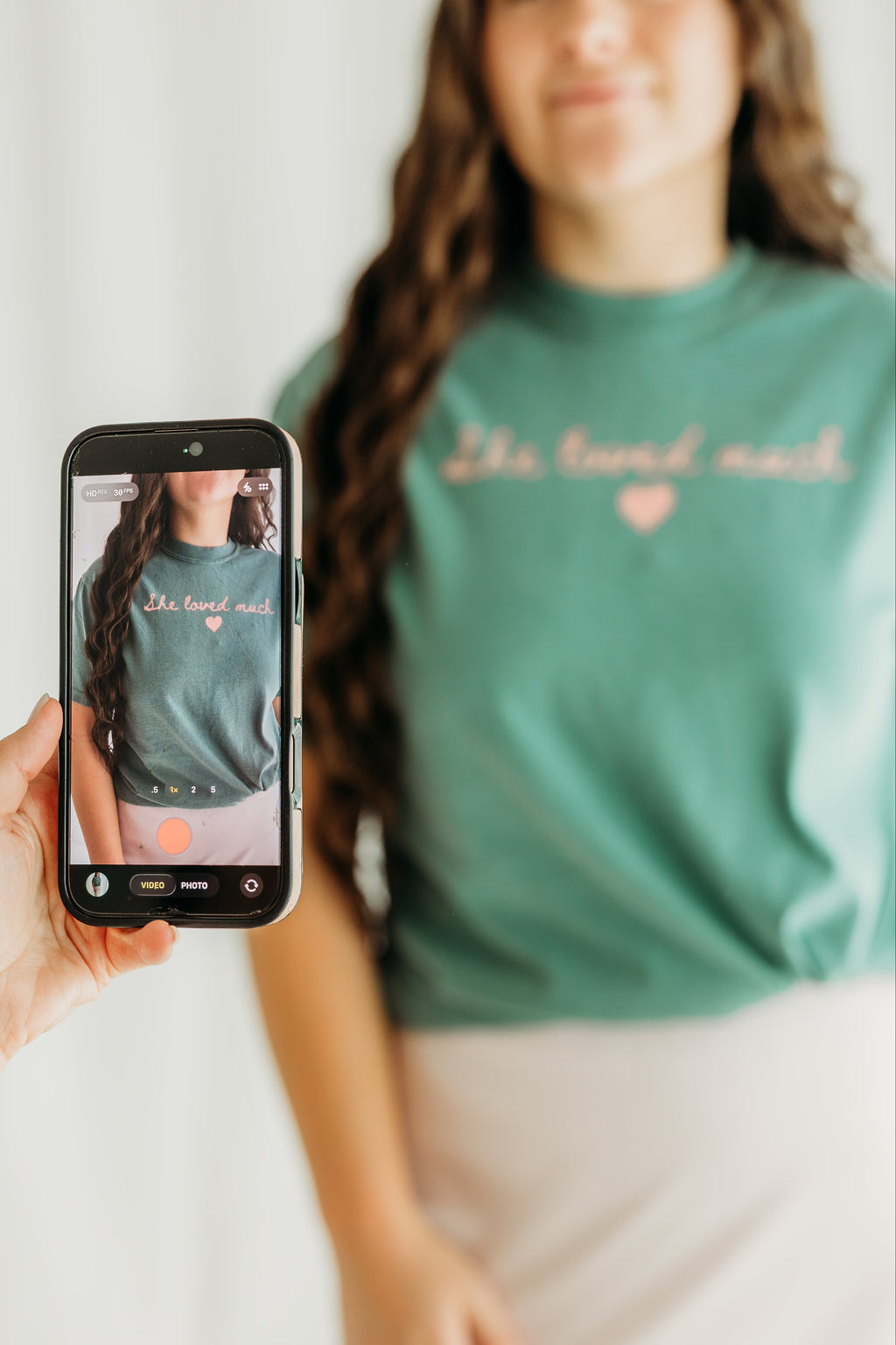 She Loved Much T-Shirt - Light Green
