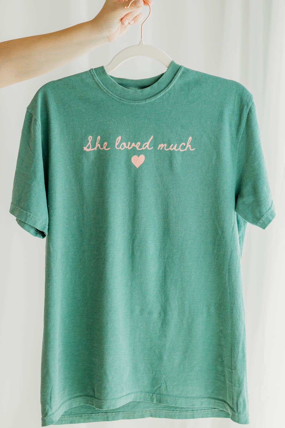 She Loved Much T-Shirt - Light Green