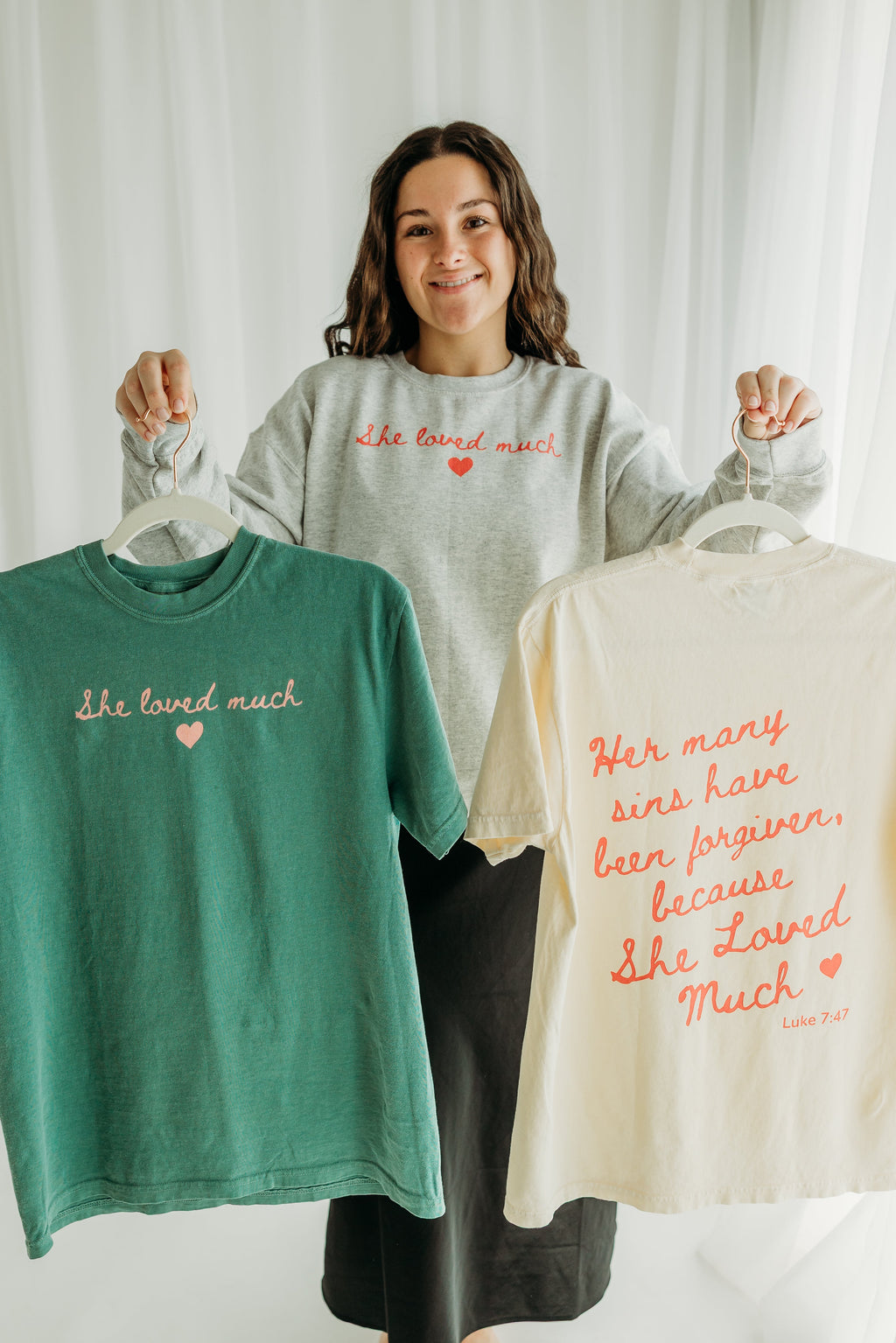 She Loved Much T-Shirt - Blue